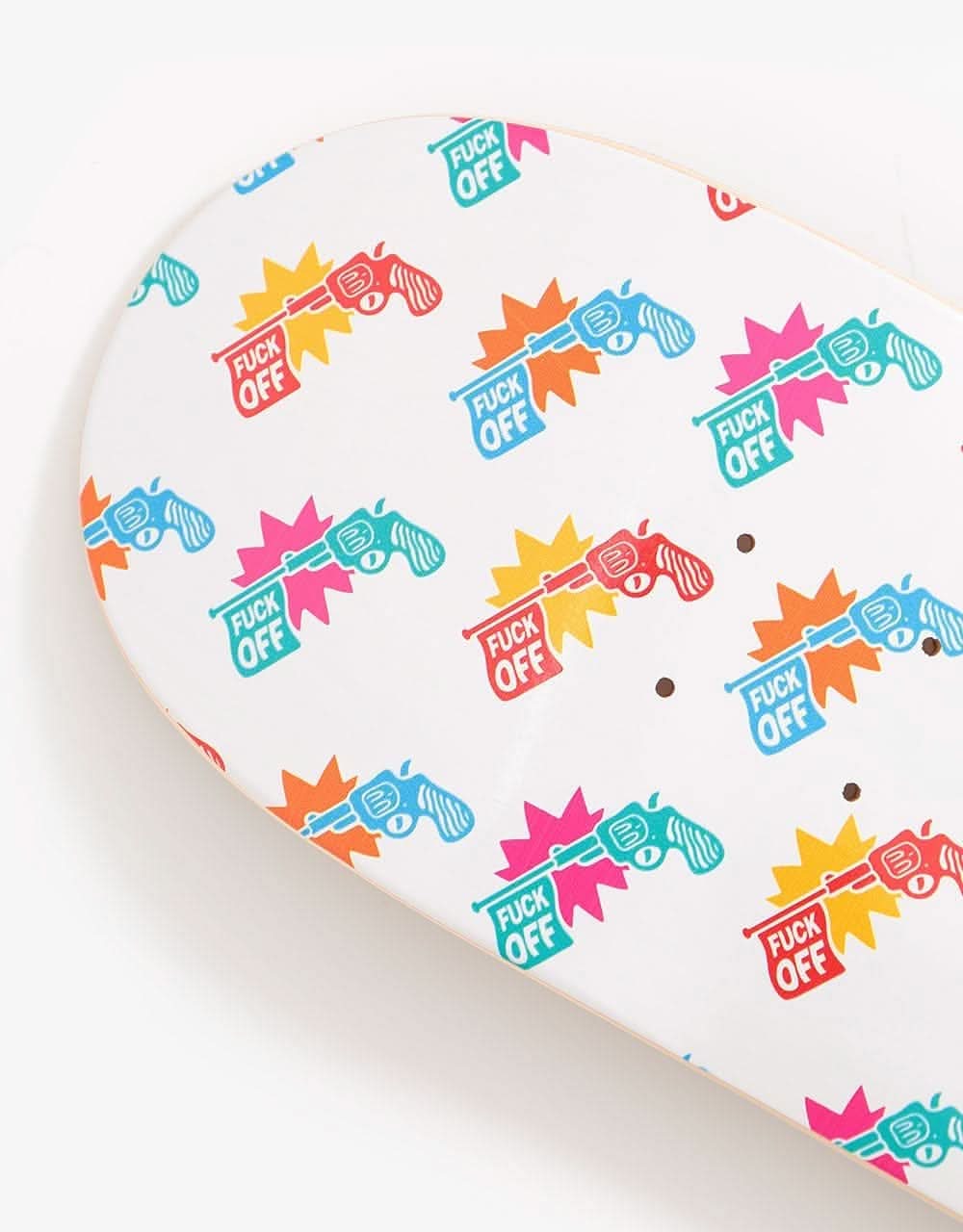 Route One Fuck Off Gun 'OG Shape' Skateboard Deck - 8" - Image 4