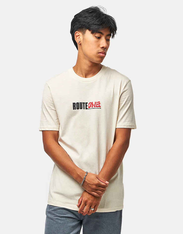 Route One Gaiden Organic T-Shirt - Natural Raw - Image 2