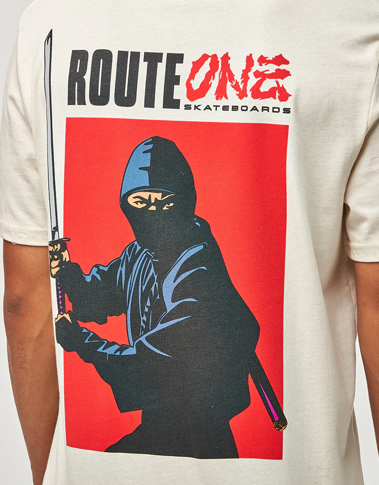 Route One Gaiden Organic T-Shirt - Natural Raw - Image 3