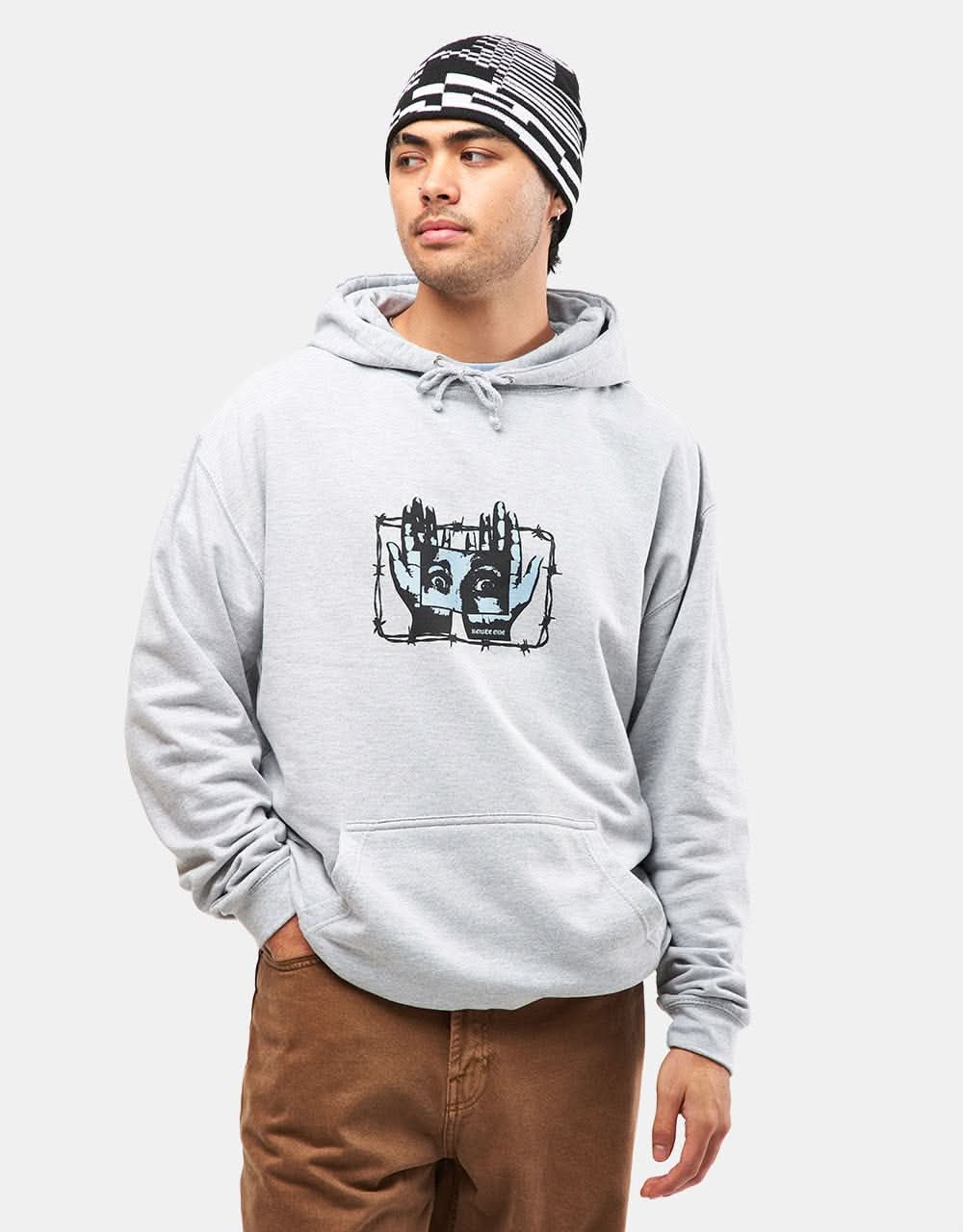 Route One Gaze Midweight Pullover Hoodie - Heather Grey