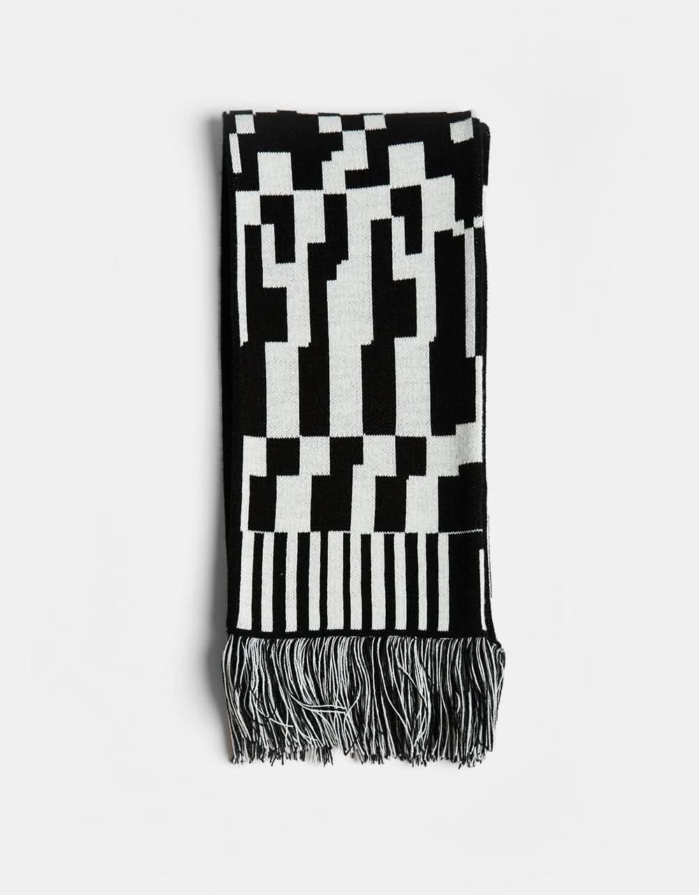 Route One Glitch Scarf - Black/Ivory Cream - Image 4