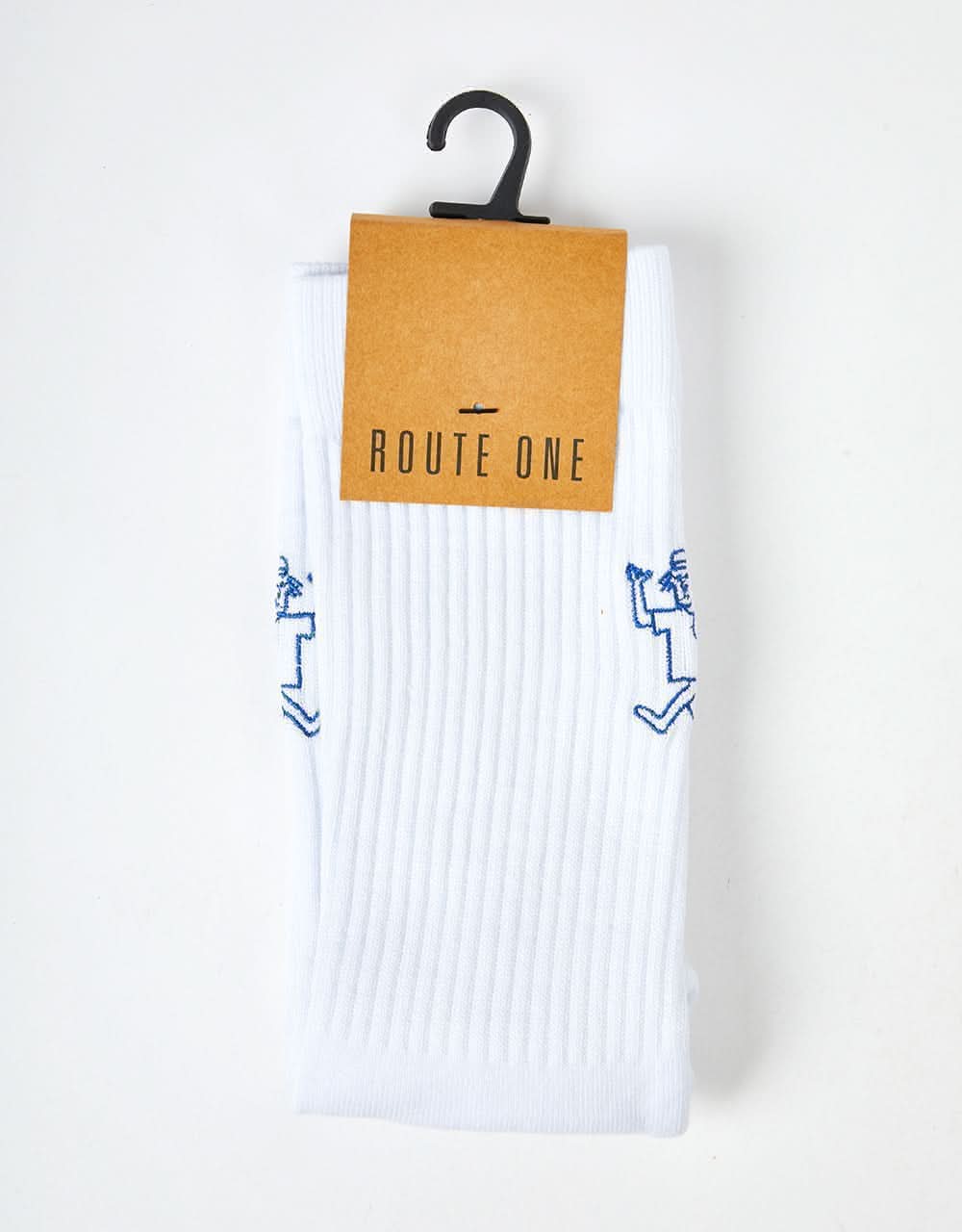 Route One Good Day Crew Socks -White - Image 3
