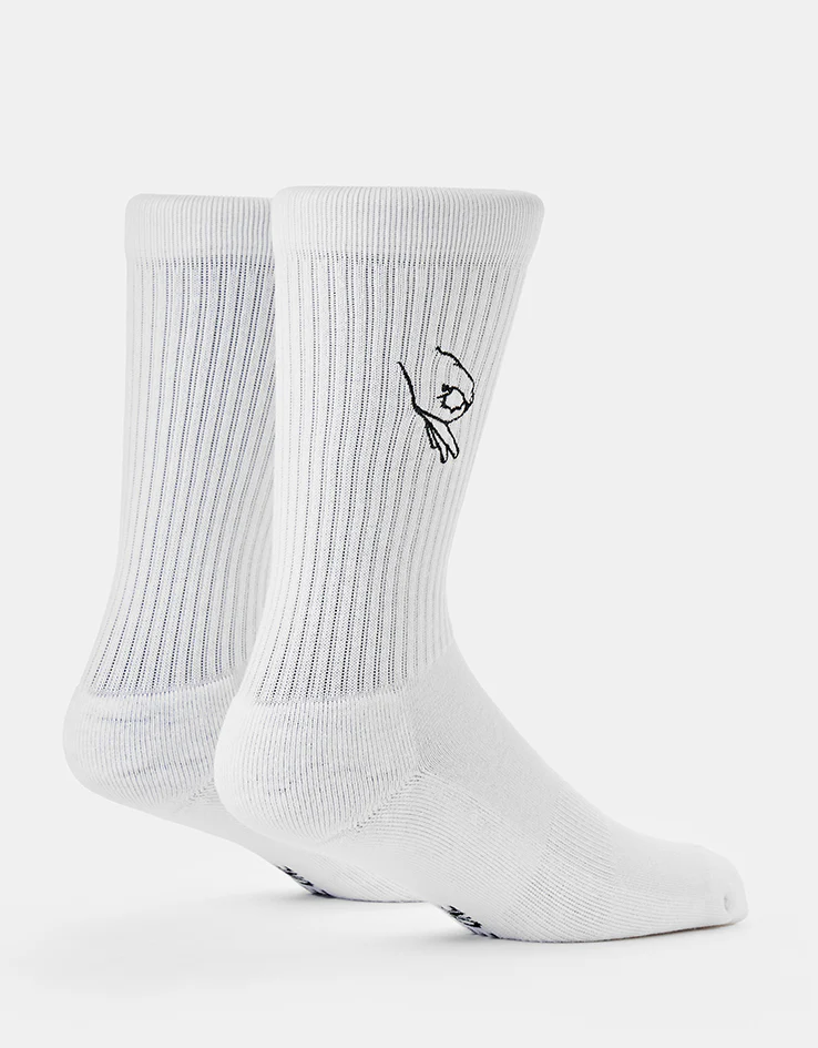 Route One Gotcha Crew Socks - White - Image 3