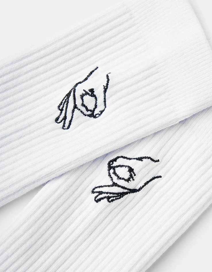 Route One Gotcha Crew Socks - White - Image 4