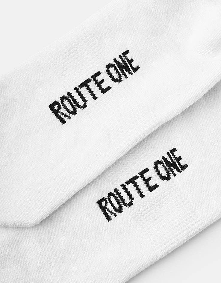 Route One Gotcha Crew Socks - White - Image 5