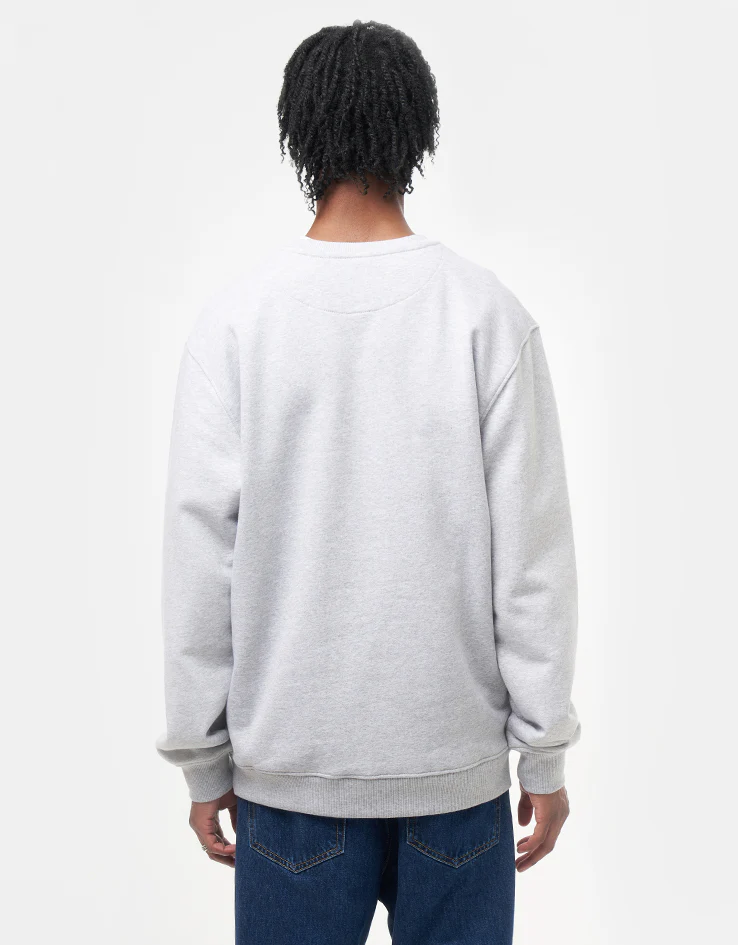 Route One Groovin Heavyweight Sweatshirt - Heather Grey - Image 3