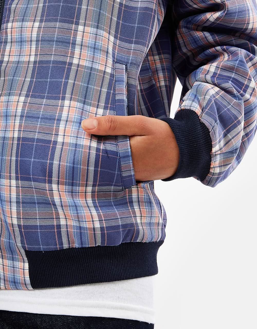 Route One Harrington Jacket - Plaid Blue - Image 10