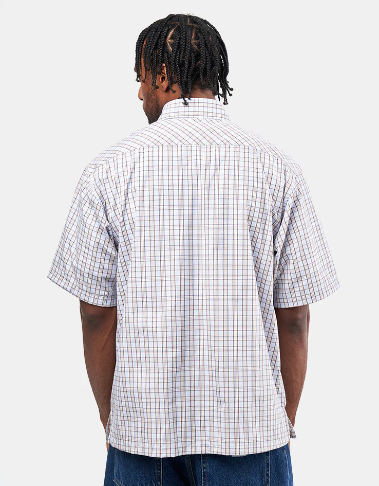 Route One Heath S/S Plaid Shirt - Blue/Green - Image 4