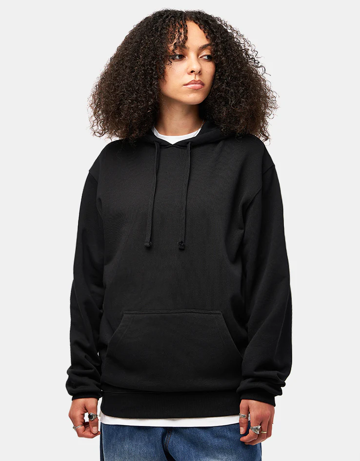 Route One Heavyweight Pullover Hoodie (400gsm) - Black - Image 5