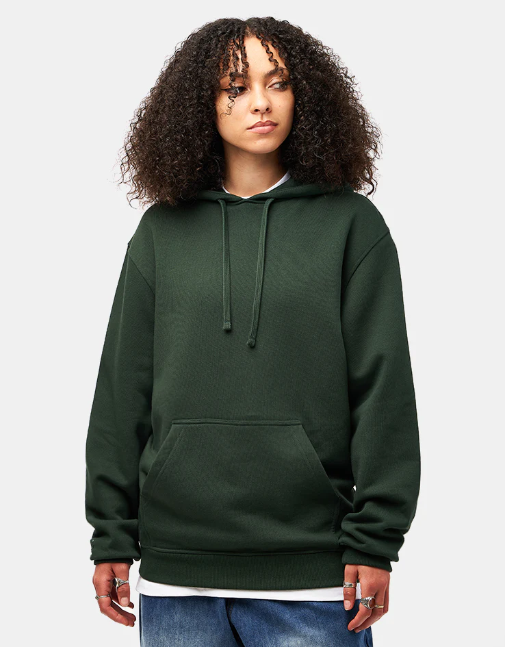 Route One Heavyweight Pullover Hoodie (400gsm) - Forest Green - Image 5