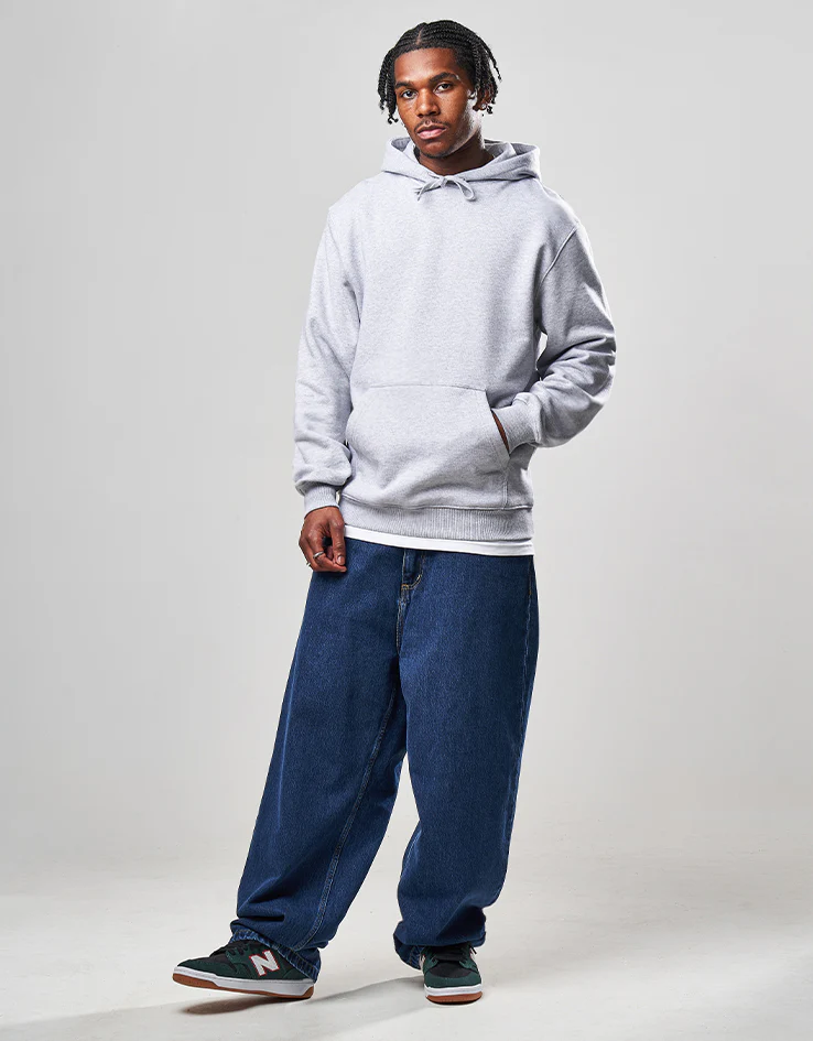 Route One Heavyweight Pullover Hoodie (400gsm) - Heather Grey - Image 2