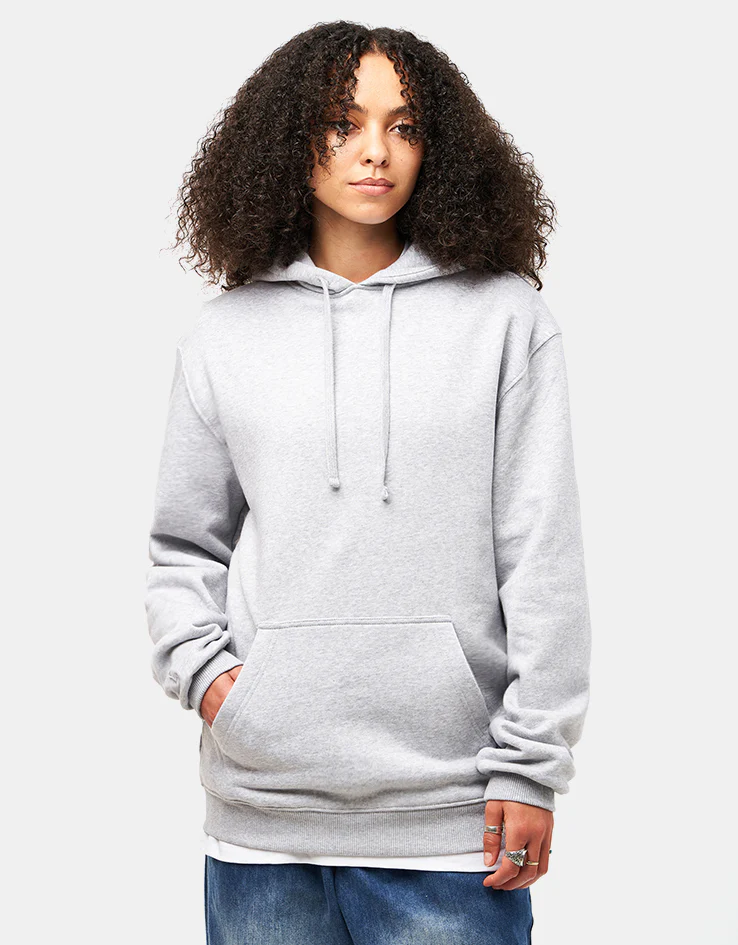 Route One Heavyweight Pullover Hoodie (400gsm) - Heather Grey - Image 6