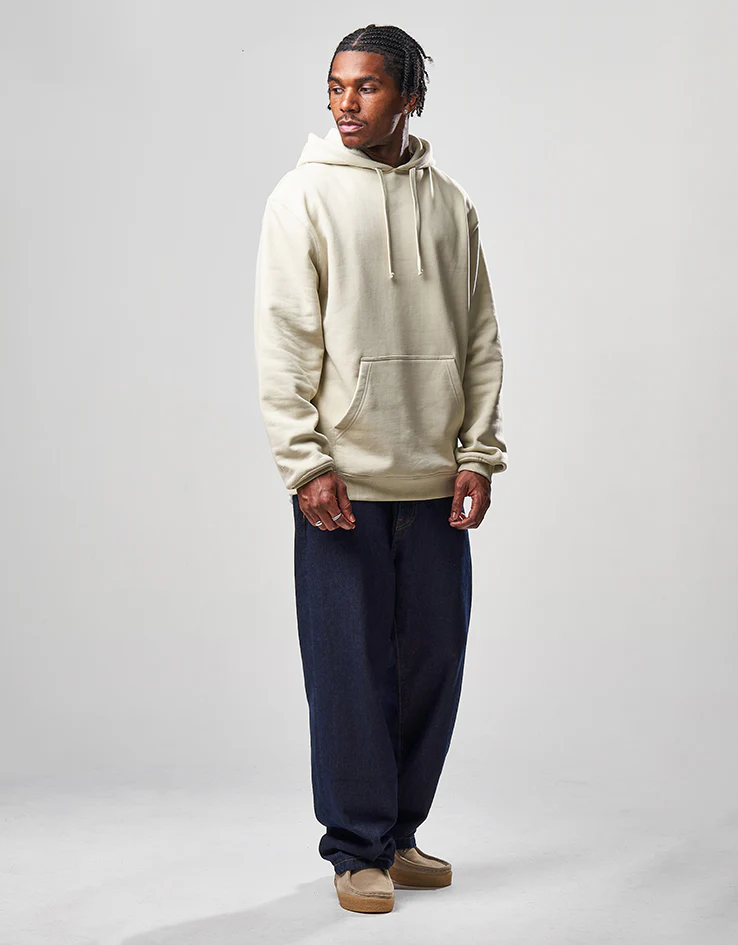 Route One Heavyweight Pullover Hoodie (400gsm) - Stone - Image 2