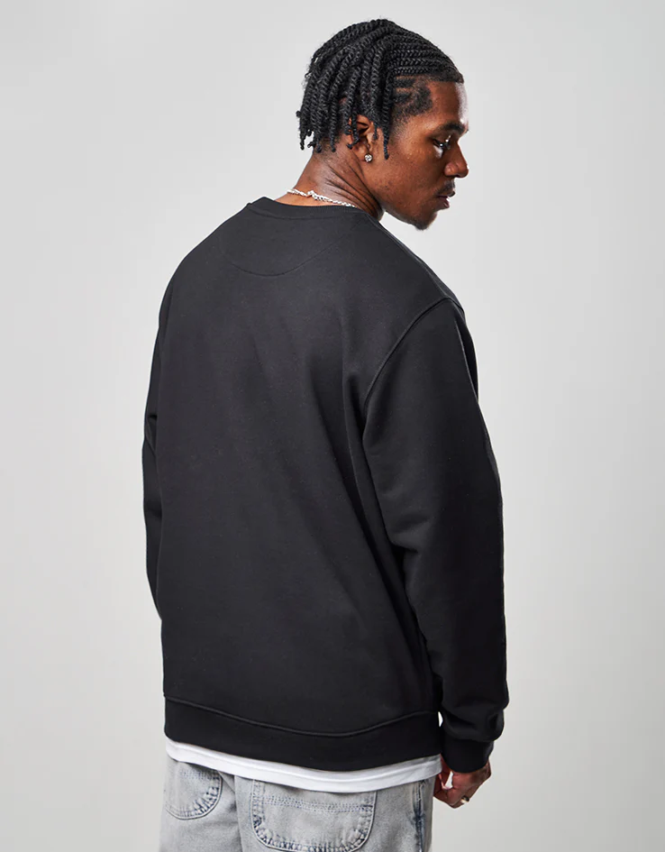 Route One Heavyweight Sweatshirt (400gsm) - Black - Image 3