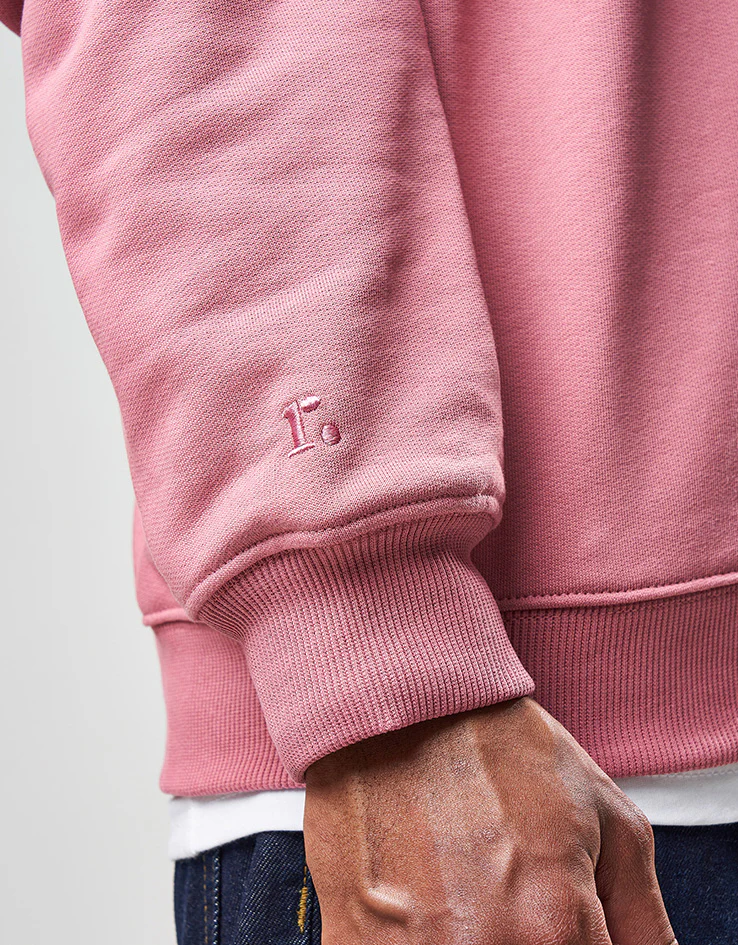 Route One Heavyweight Sweatshirt (400gsm) - Dusty Pink - Image 4