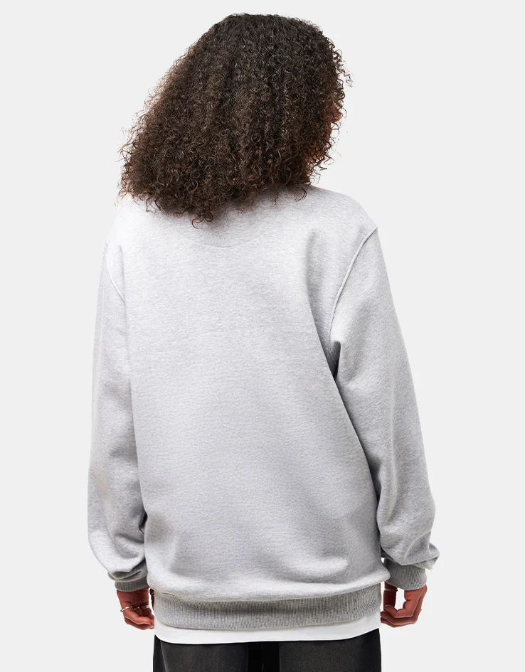Route One Heavyweight Sweatshirt (400gsm) - Heather Grey - Image 6