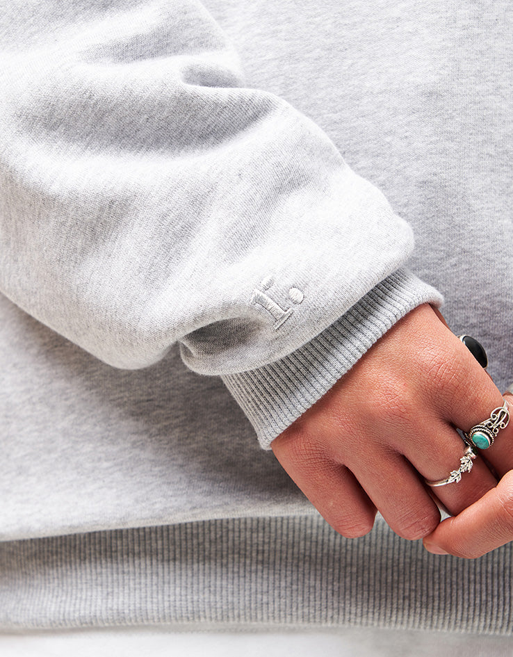 Route One Heavyweight Sweatshirt (400gsm) - Heather Grey - Image 7