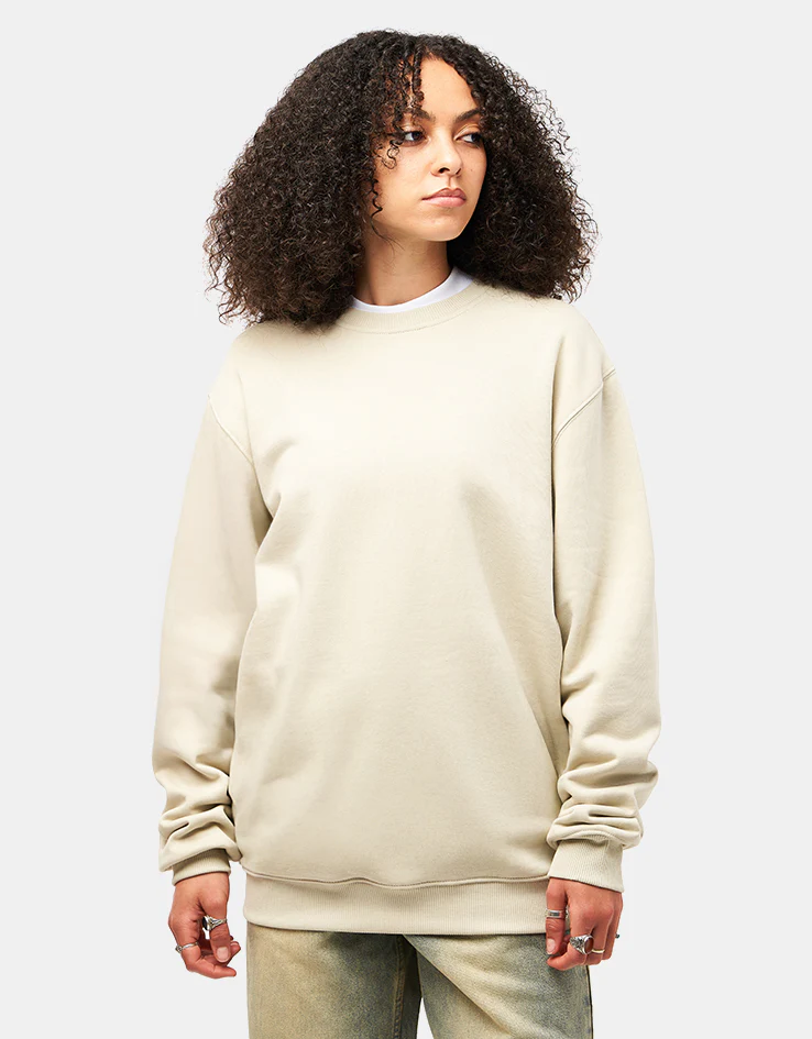 Route One Heavyweight Sweatshirt (400gsm) - Stone - Image 5