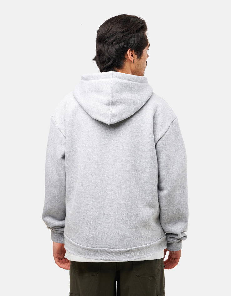 Route One Heavyweight Zip Hoodie (400gsm) - Heather Grey - Image 2
