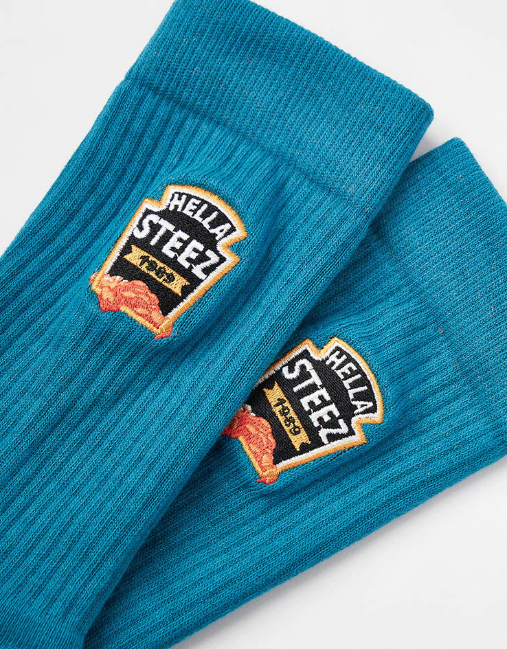 Route One Hella Steez Crew Socks - Teal - Image 4