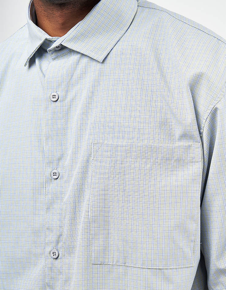 Route One Hendricks S/S Plaid Shirt - Green/Blue - Image 2