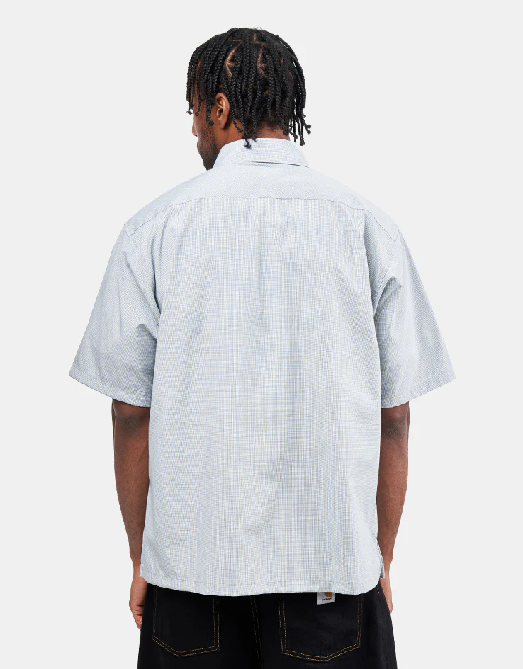 Route One Hendricks S/S Plaid Shirt - Green/Blue - Image 3