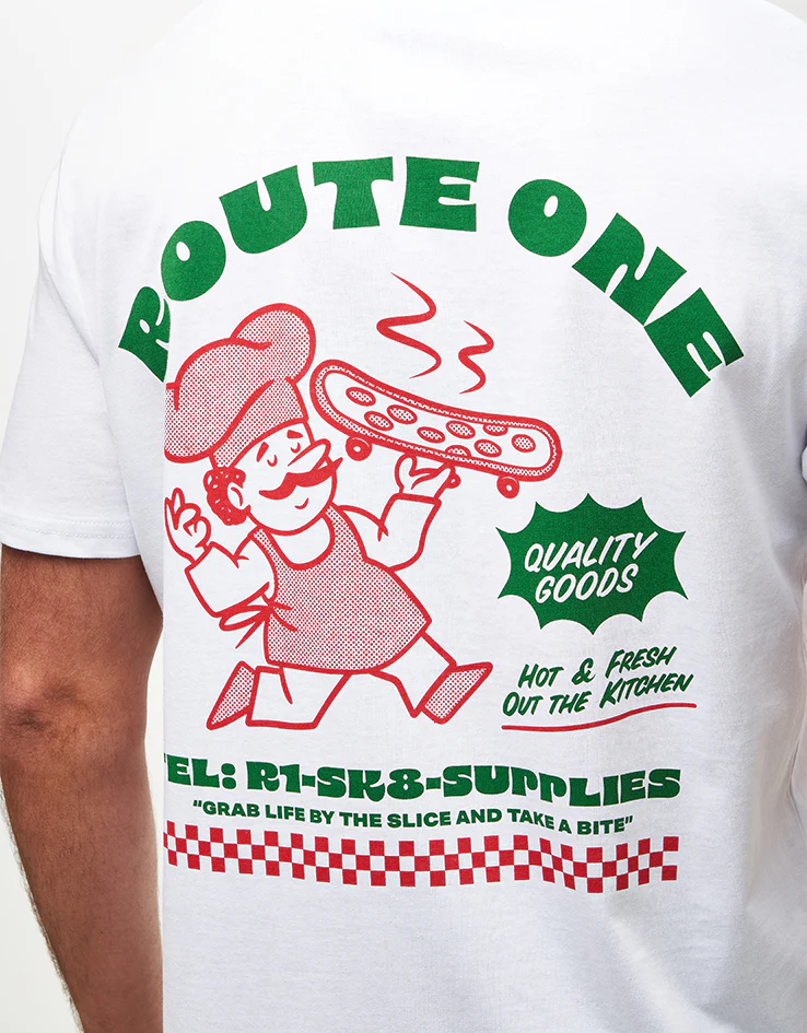Route One Hot & Fresh Organic T-Shirt - White - Image 3