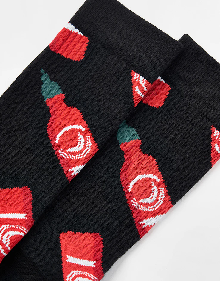 Route One Hot & Spicy Crew Socks - Black - Image 3