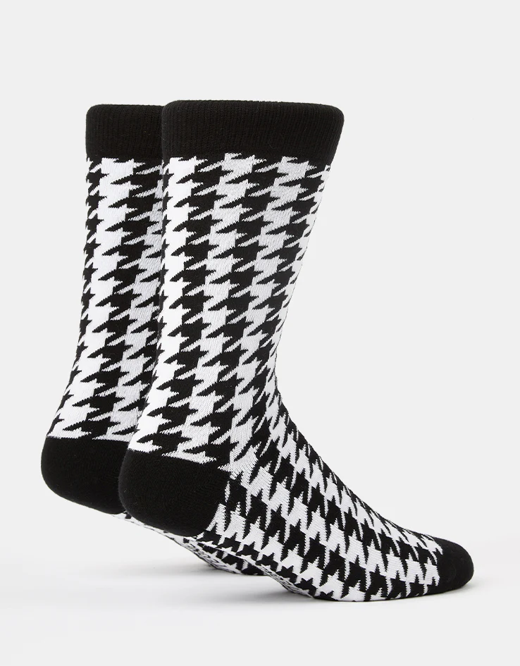 Route One Houndstooth Socks - Black/White - Image 2