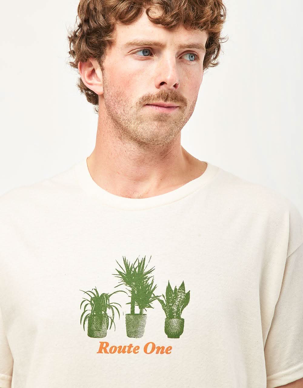 Route One Houseplants T-Shirt - Natural - Image 3
