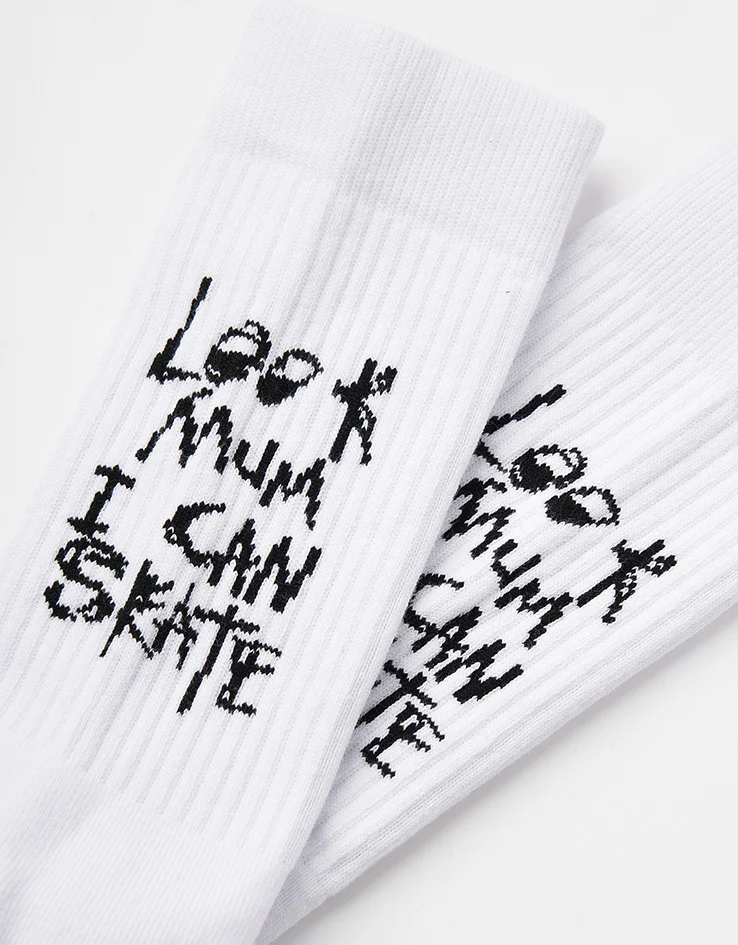 Route One I Can Skate Crew Socks - White - Image 3