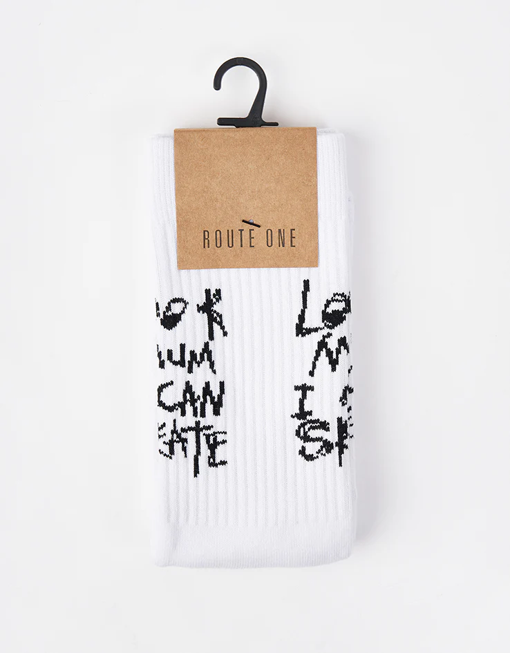 Route One I Can Skate Crew Socks - White - Image 5
