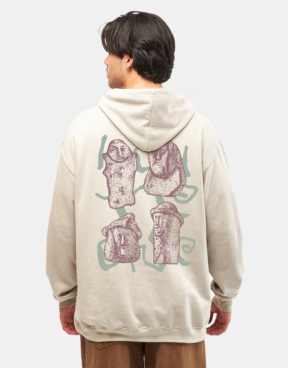 Route One Idols Midweight Pullover Hoodie - Natural Stone