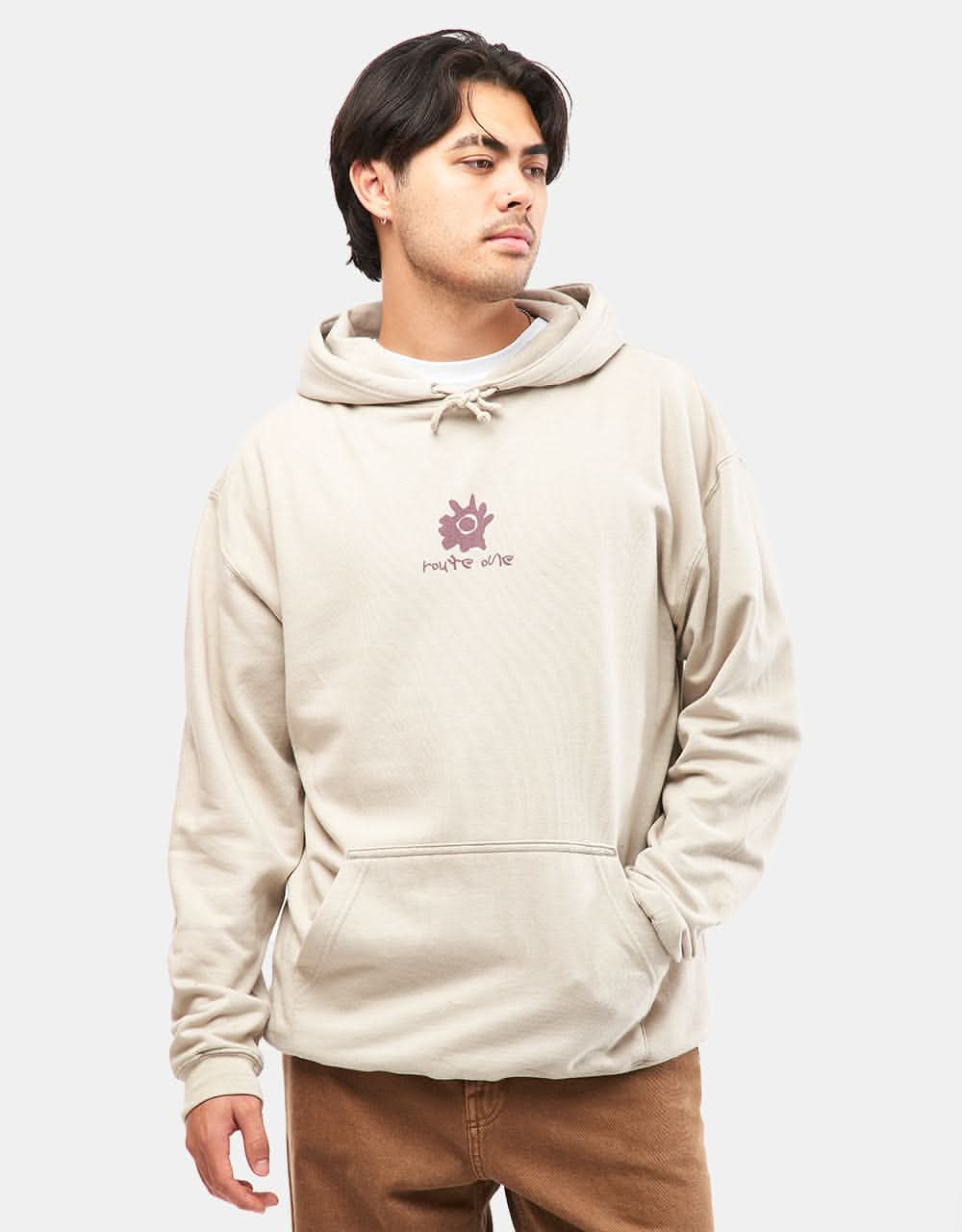Route One Idols Midweight Pullover Hoodie - Natural Stone - Image 2