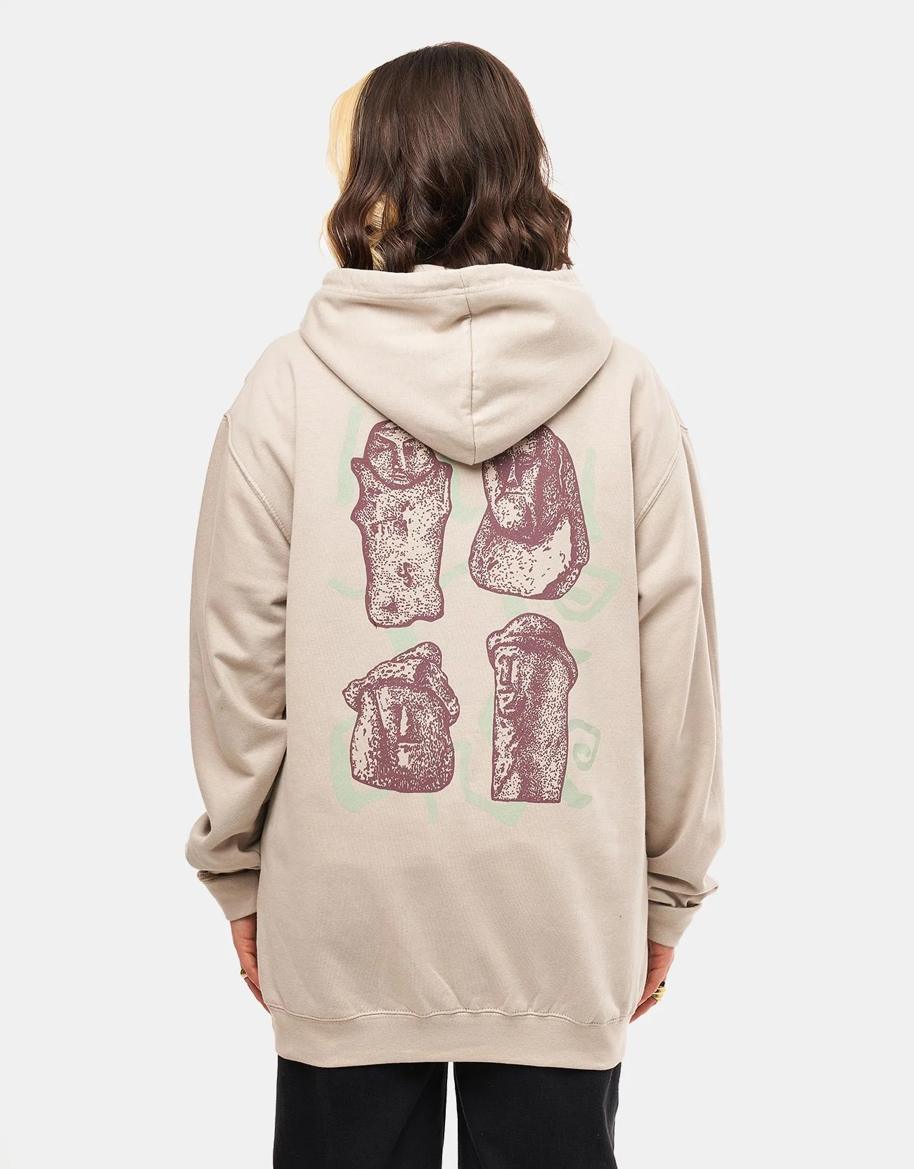 Route One Idols Midweight Pullover Hoodie - Natural Stone - Image 6