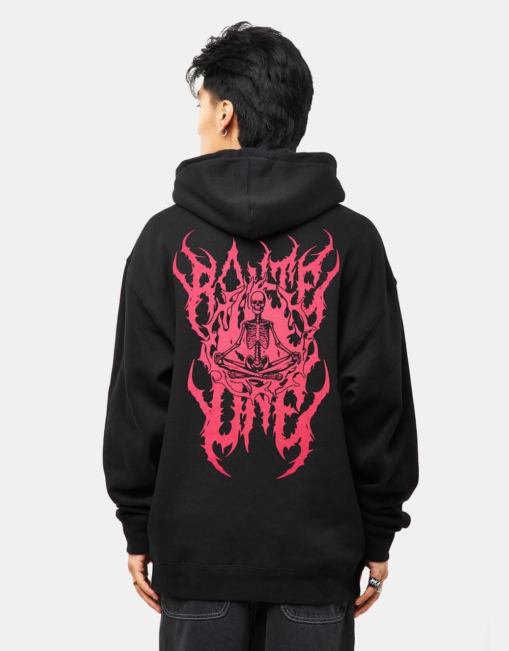 Route One Inner Peace Midweight Pullover Hoodie - Deep Black