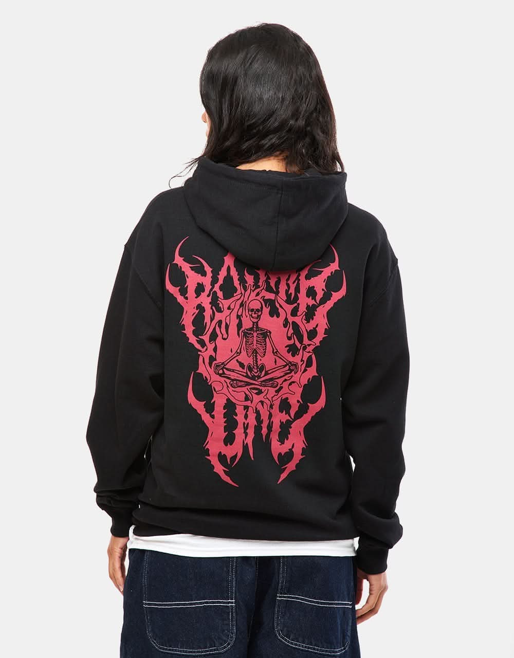 Route One Inner Peace Midweight Pullover Hoodie - Deep Black - Image 3