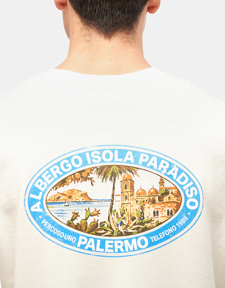 Route One Isola Paradiso Organic T-Shirt - Natural Raw - Image 3