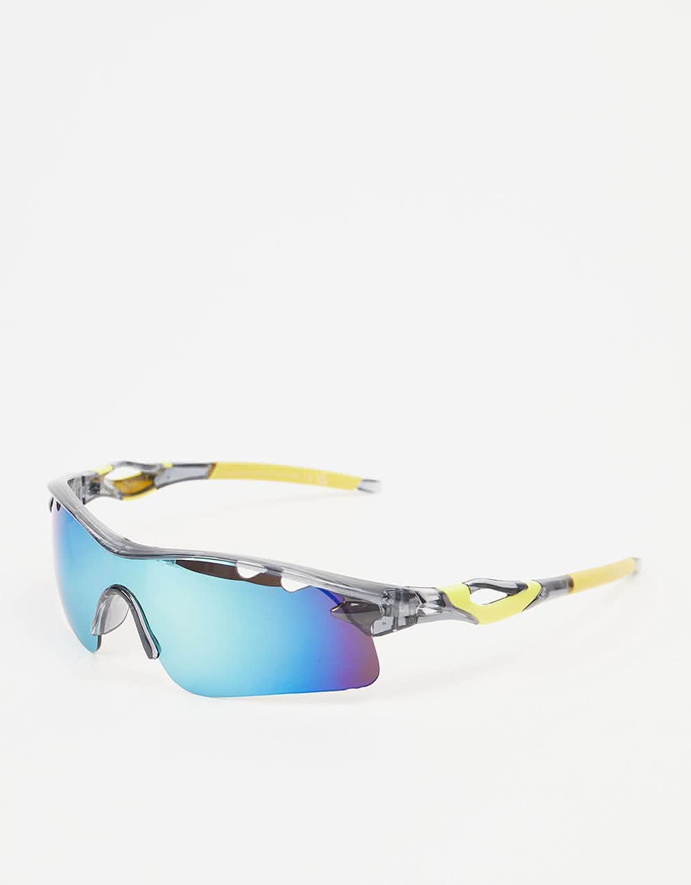 Route One Kenny Sunglasses - Yellow/Blue Mirror - Image 2