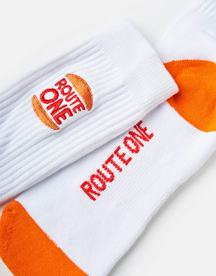 Route One King Crew Socks - White - Image 3