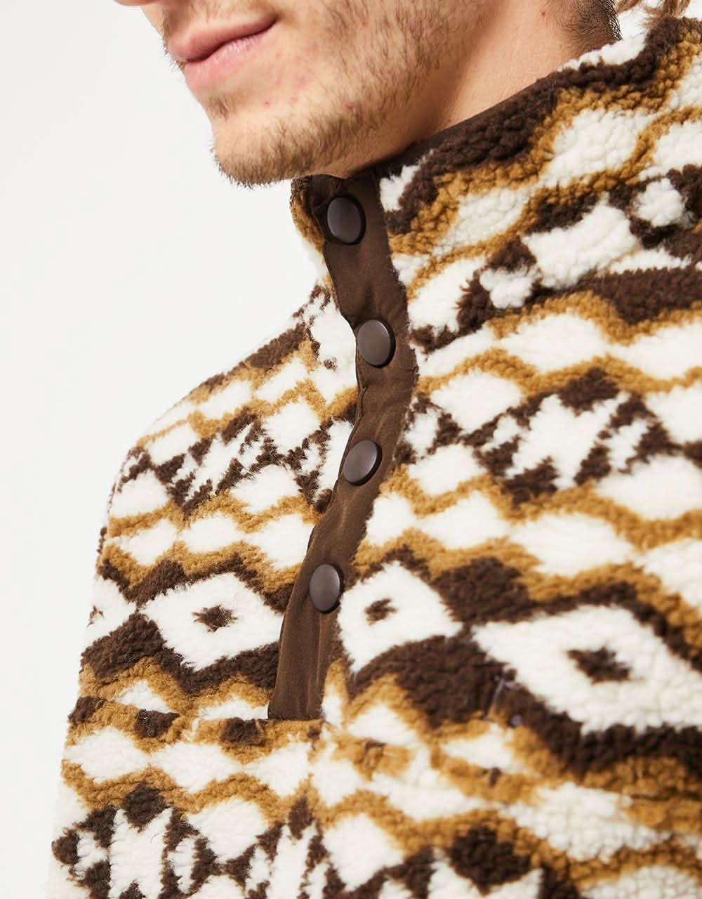 Route One Kinley Fleece - Angora/Black - Image 3