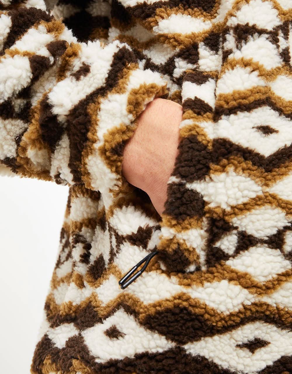 Route One Kinley Fleece - Angora/Black - Image 5