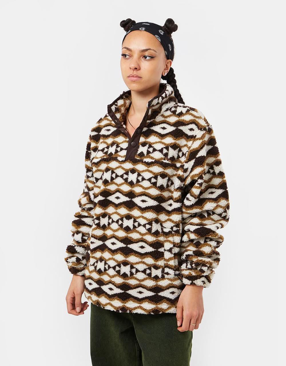 Route One Kinley Fleece - Angora/Black - Image 7