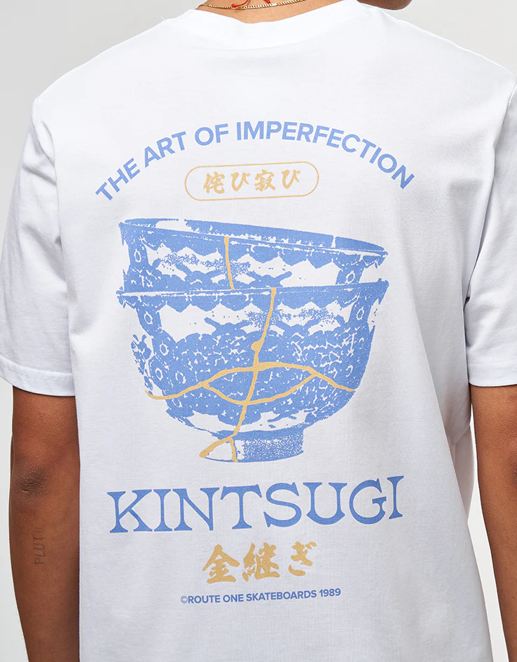Route One Kintsugi Organic T-Shirt - White - Image 3