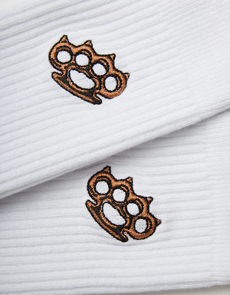 Route One Knuckleduster Crew Socks - White - Image 2