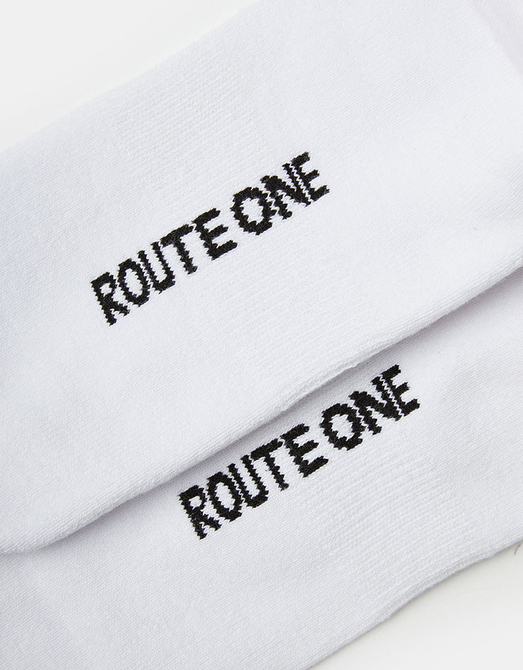 Route One Knuckleduster Crew Socks - White - Image 4