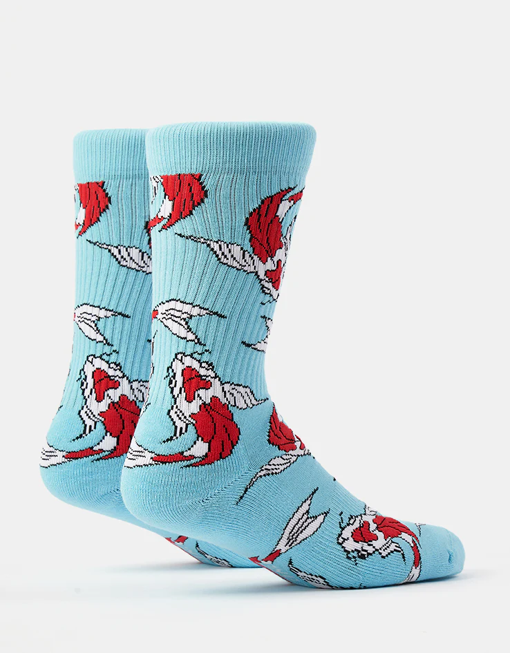 Route One Koi Crew Socks - Aqua - Image 2