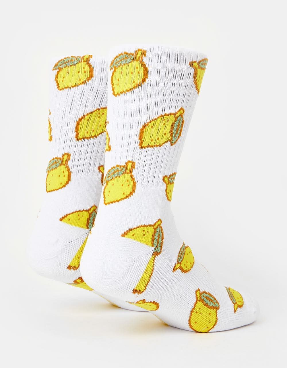 Route One Lemons Crew Socks - White - Image 3