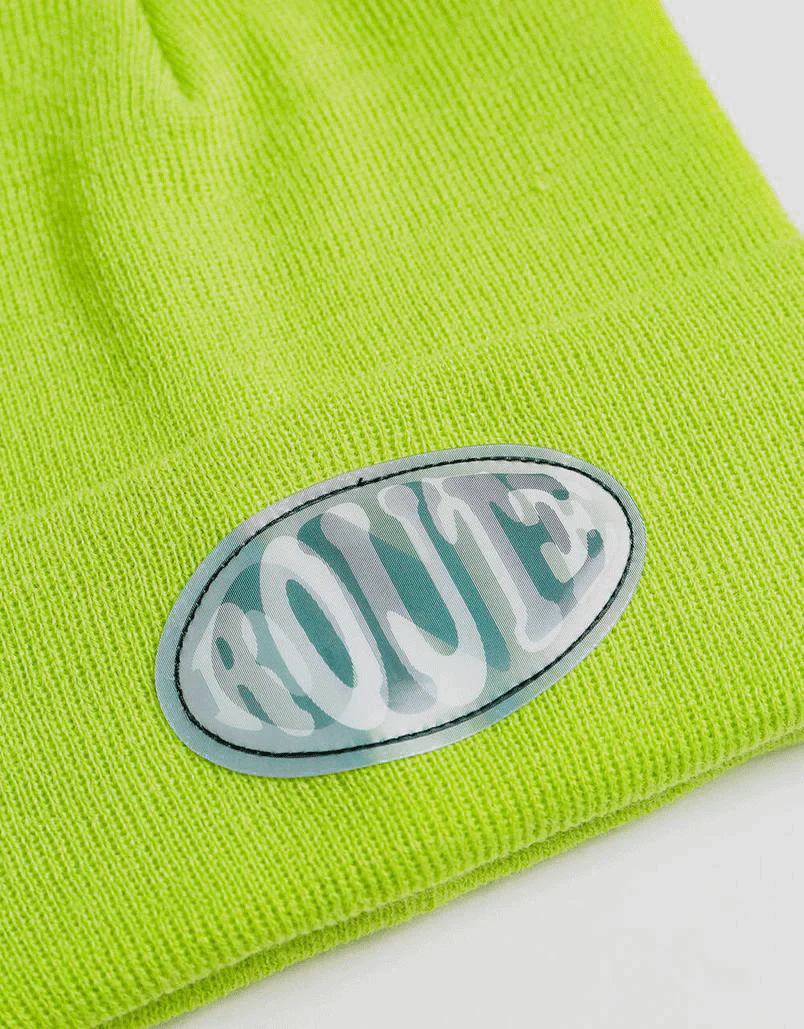 Route One Lenny Beanie - Neon Lime - Image 2
