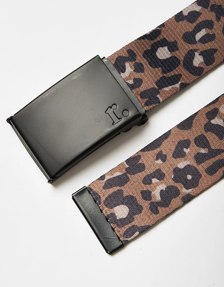 Route One Leopard Web Belt - Brown - Image 4